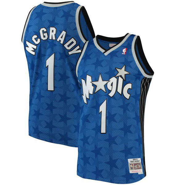 Camiseta Tracy McGrady 1 Orlando Magic 2001-2002 Classics Swingman Azul Hombre